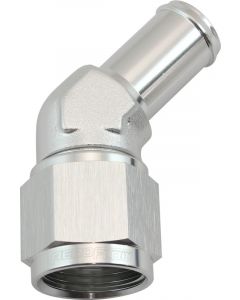 Aeroflow 45 Deg Hose Barb 5/8" to -10AN Silver Finish