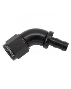 Aeroflow Push Lock 60 Deg Hose End -6AN To 5/16" 8mm Barb Black