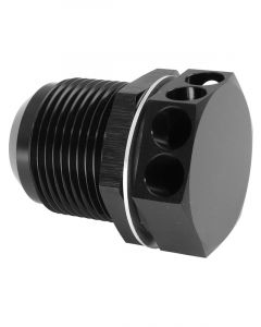 Aeroflow Bolt In Breather Bulkhead -16 Black Finish