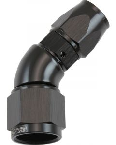 Aeroflow 45 Deg Stepped Hose End -8AN to -8 Hose Black