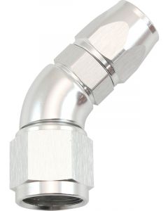 Aeroflow 45 Deg Stepped Hose End -8AN to -8 Hose Silver