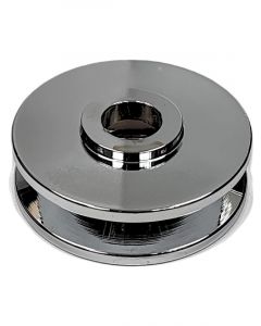 Mechman Single V-Groove Alternator Pulley, Chrome Finish