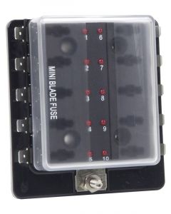 Baxters Fuse Box Mini Wedge Fuse Type 10 Block With Led Indicator Wh