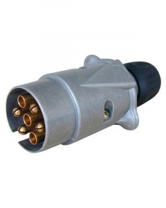 Erich Jaeger Trailer Plug 7P Large Round Metal With Internal Screw