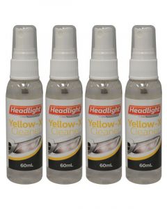 Headlight Restoration Yellow-X Cleaner 60ml Bottle 4 Pack