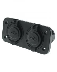 LV DC Usb Socket High Output Flush Mount 12/24V 2.1A x 2