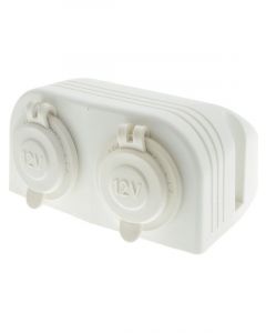 LV DC Dual Accessory Sockets Surface Mount With Covers