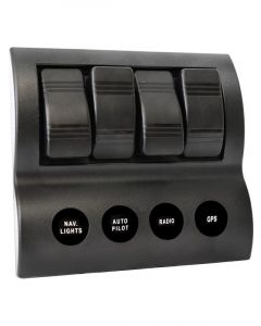 LV 4 Way Switch Panel With Led C/Breaker Protected With Symb