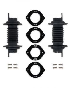 Detroit Speed Door Jamb Wiring Boot Kit Black Anodize Trim