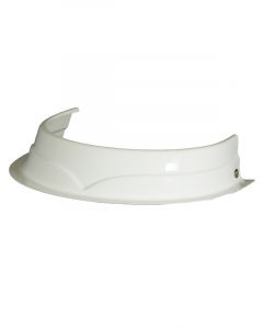 Dominator Racing Hood Scoop Predator 3.5in Height Curved Front White