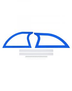 Dominator Racing Sail Panel Rear Plastic Blue Dirt Late Model Kit