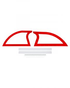 Dominator Racing Sail Panel Rear Plastic Red Dirt Late Model Kit