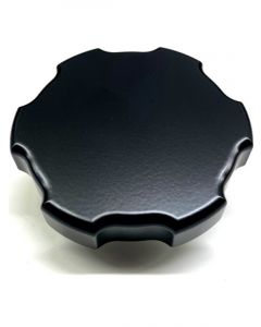 Drag Race Radiator Cap 18 PSI Round Notch Grip Aluminum Black