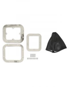 Hurst Shifter Boot & Ring 6.75inx6in Base Rectangle Boot Black Kit