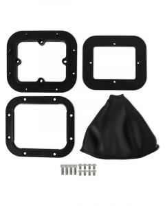 Hurst Shifter Boot & Ring 6.75inx6in Base Rectangle Boot Black Kit