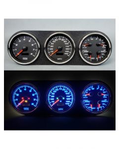 New Vintage USA Gauge Kit Fits Dodge Truck 81-93 Perf II Black