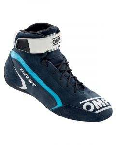 OMP Racing Driving Shoe Mid-Top Blue Cyan Euro Size 45