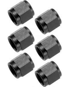 Redhorse Performance Tube Nut 3 AN 3/16in Tube Black Set of 6