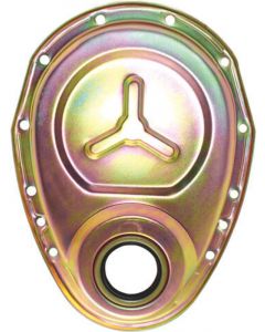Specialty Products Timing Cover 1-Piece Steel Cadmium Small Block Chevy