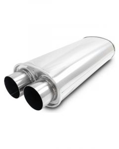 Vibrant Performance Muffler Streetpower Dual 3in Inlets Outlets 22in