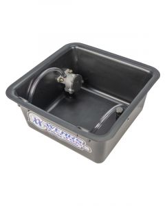 Wehrs Machine Drain Pan Pump 14 qt 16 in Square 8 in Deep Plastic Black