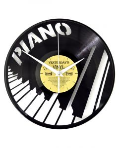 Boyle Yesterday's Vinyl Wall Clock Piano 30cm