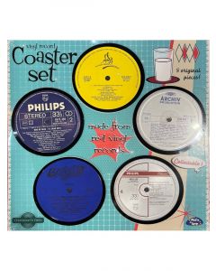 Boyle Yesterday's Vinyl Coaster Set Of 8 Pieces Assorted