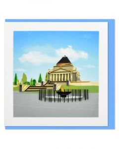 Boyle Quilled Greeting Card Shrine of Remembrance 15x15cm