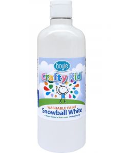 Crafty Kids Washable Paint 500ml Snowball White