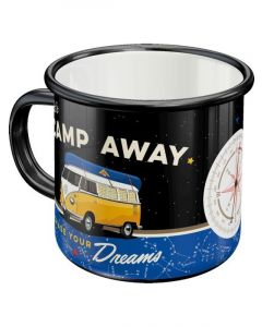 Nostalgic-Art Enamel Mug VW Bulli Let's Camp Away Night 8x8x8xcm