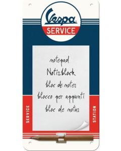 Nostalgic-Art Magnetic Notepad Vespa Service 20x10x2cm