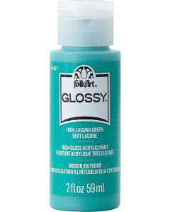 Plaid FolkArt Glossy Acrylic Paint 59ml Laguna Green