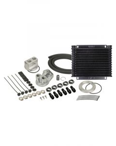 Derale 6 Pass Engine Cooler + Universal Oil Filter Relocation Kit 15451