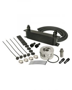 Derale Stack Plate 10 Row Engine Cooler Kit with GM Thermostat Sandwich