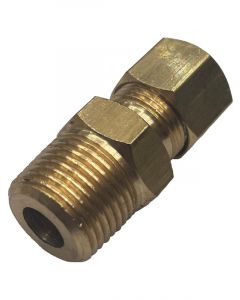 TFI Racing Brass Single Compression Union 9.5mm to 3/8" 16.7mm Male BSP