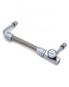 TFI Racing Dual Feed Stainless Fuel Line Chrome Adjustable Holley