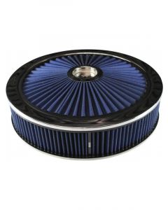 TFI Racing Extraflow Blue Chrome Air Filter Cleaner 14 x 3" Recess Base