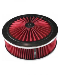 TFI Racing Extraflow Red Chrome Air Cleaner Filter 9"x 3"