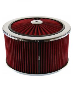 TFI Racing Extraflow Red Chrome Air Cleaner Filter 9"x 5"