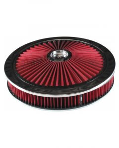 TFI Racing Extraflow Red Chrome Air Filter Cleaner 14" x 2"