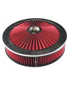 TFI Racing Extraflow Red Chrome Air Filter Cleaner 14 x 3" Recess Base