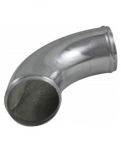 TFI Racing Intake Pipe Intercooler 3" OD 90Deg Polished Alloy Pipe 9.5"