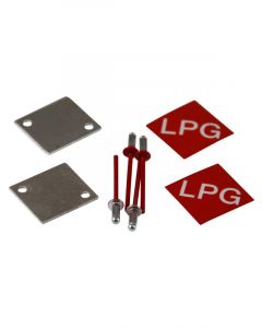 TFI Racing Lpg Number Plate Metal Tag Kit with decals + rivets Set of 2