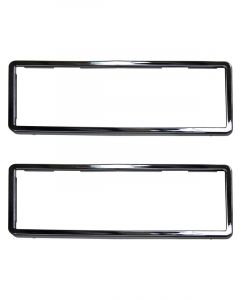 TFI Racing PAIR Chrome Polymer Number Plate Frames Suits 6 Digit Plates