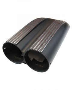 TFI Racing Scoop Shotgun Dual Finned Black Alloy Hood Scoop 19.5" Long