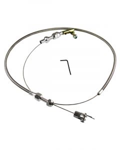 TFI Racing Throttle Cable Assy Kit Fits Carb EFI Braided 29.5" Long