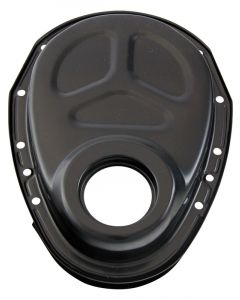 TFI Racing Timing Cover SBC 283-305-327-350-400 Roller Cam Black Steel