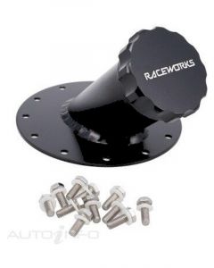 Raceworks Black Aluminium Gen2 Fuel Cell Cap 45Deg