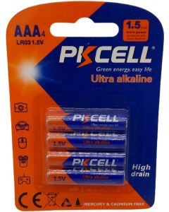 PK Cell AAA Alkaline Battery 4 Pack
