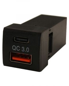 Hulk 4X4 Dual Usb Charger Port 1 Type C Port 2 Qc3.0 For Prado 150Ser